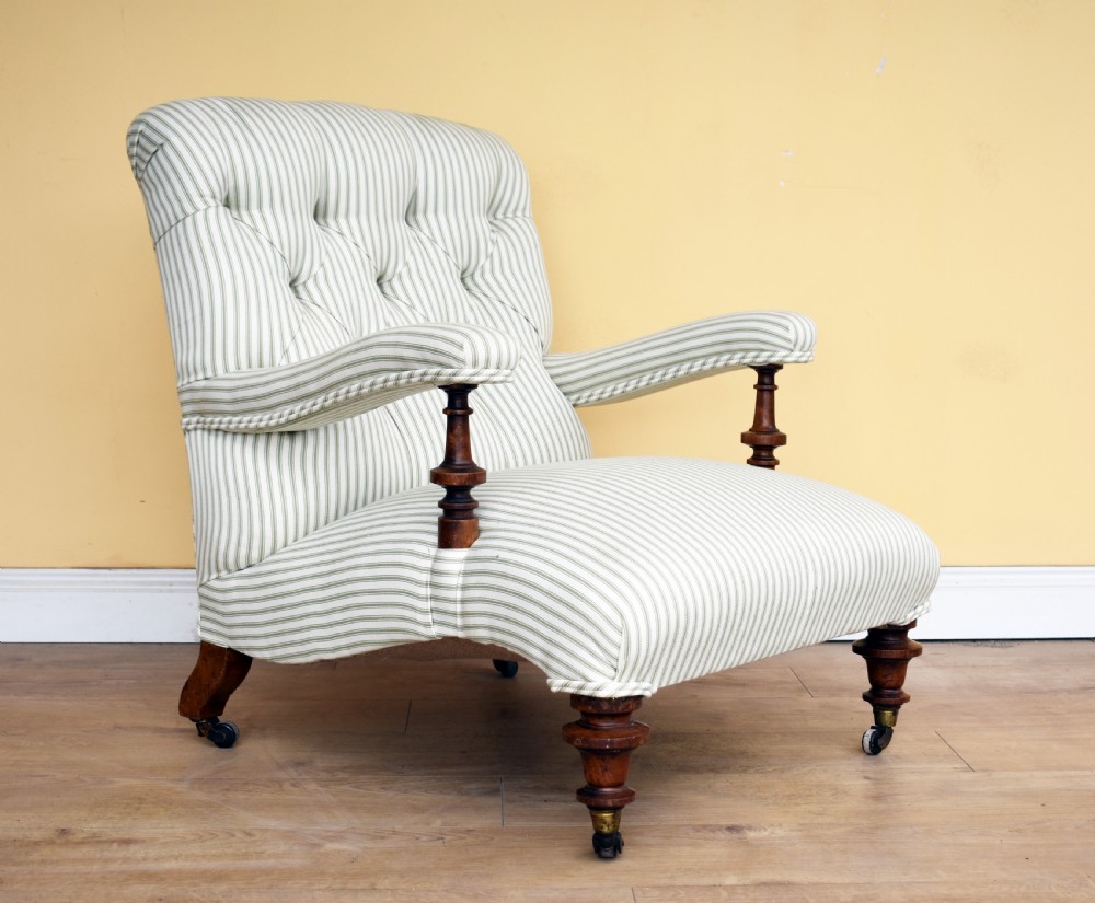 19th Century Victorian Armchair stamped Howard & Sons 