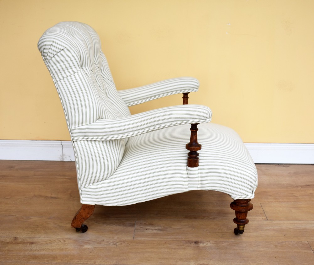 19th Century Victorian Armchair stamped Howard & Sons  View V