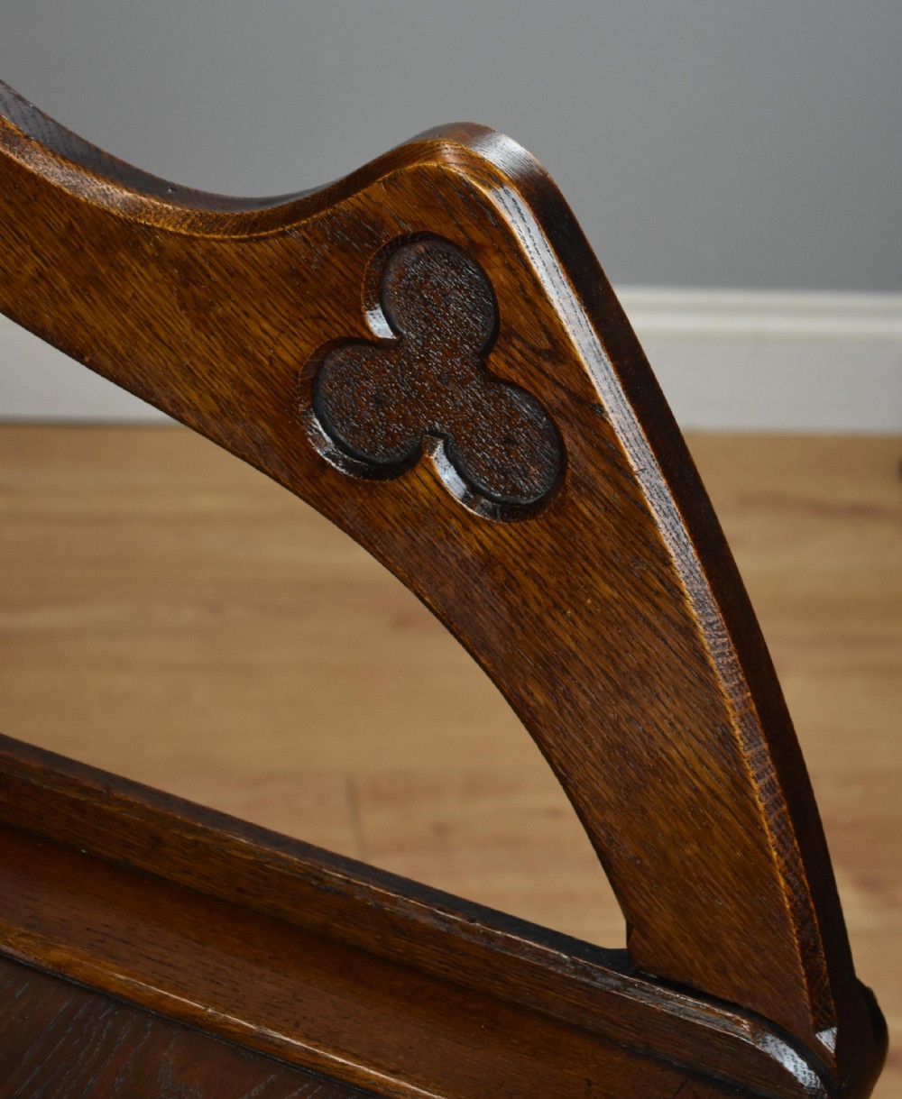 Victorian Carved Oak Glastonbury Armchair View IX