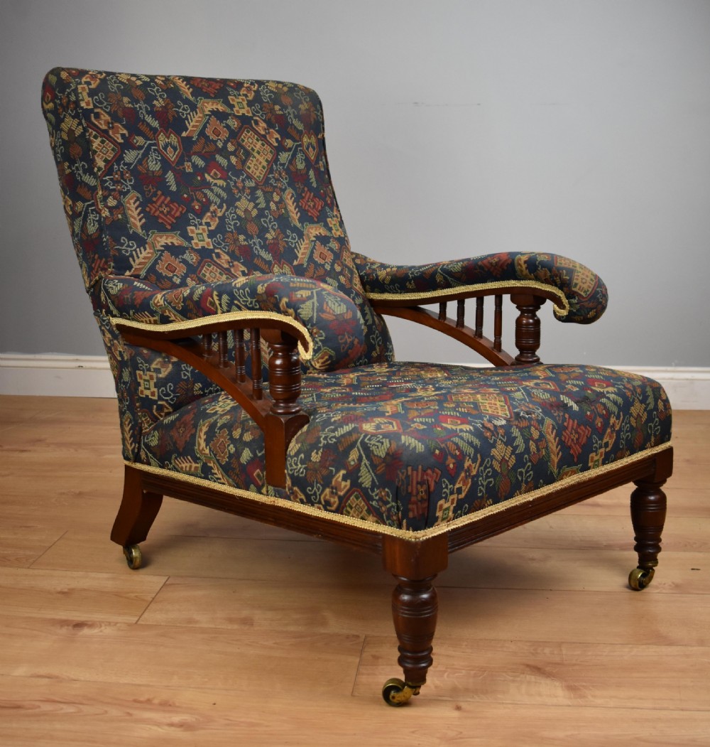 Edwardian Mahogany Howard Style Armchair