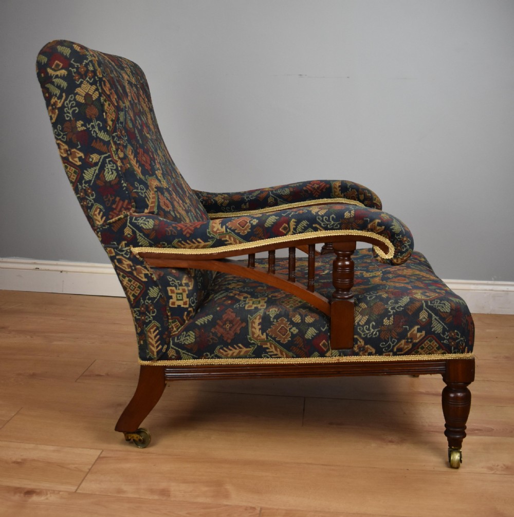 Edwardian Mahogany Howard Style Armchair View V