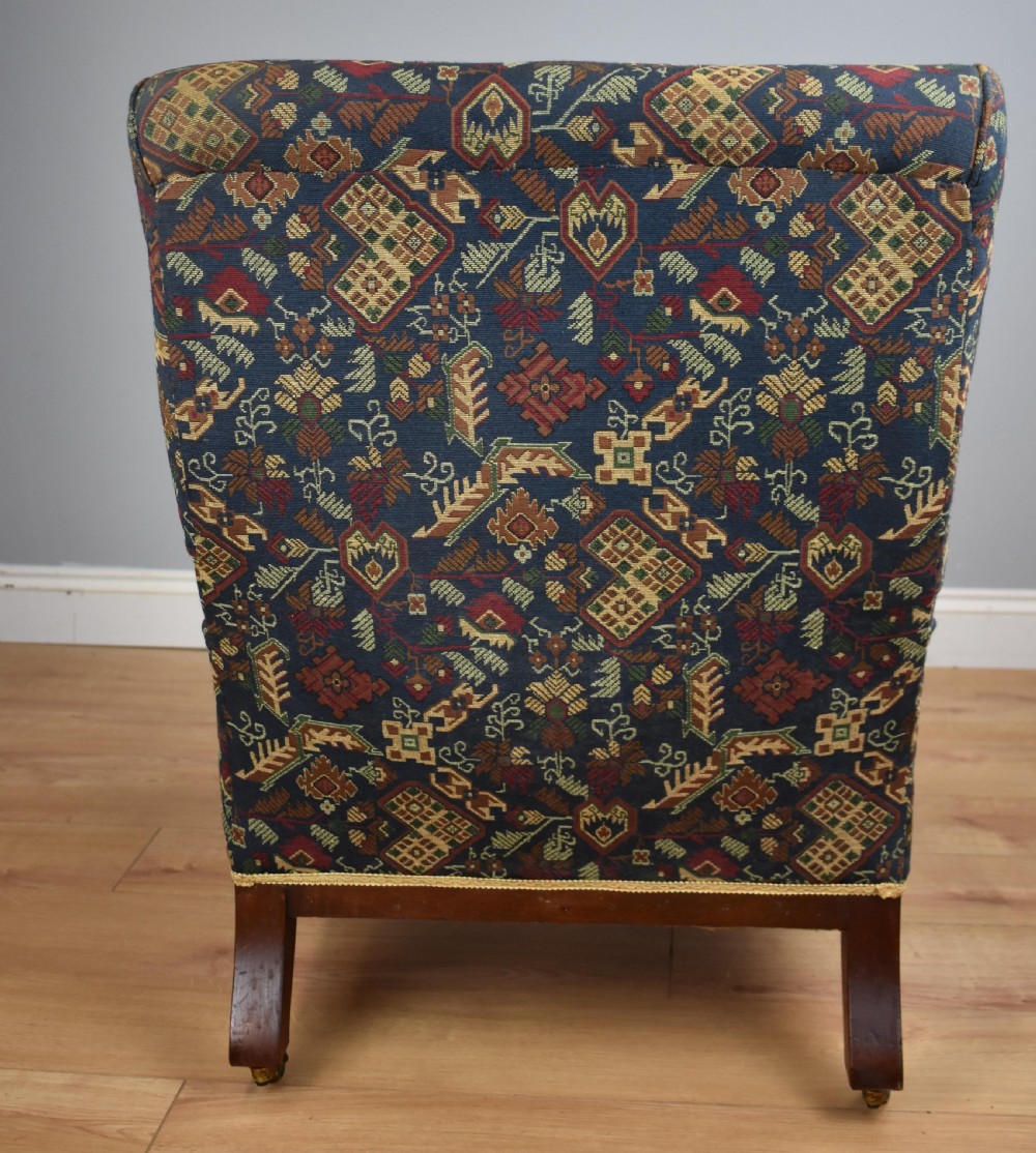 Edwardian Mahogany Howard Style Armchair View VI