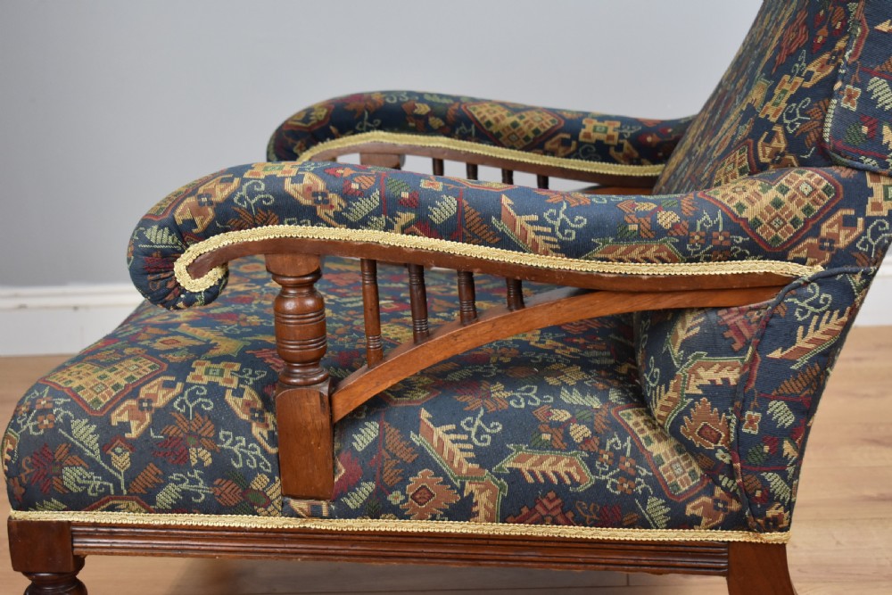 Edwardian Mahogany Howard Style Armchair View IX