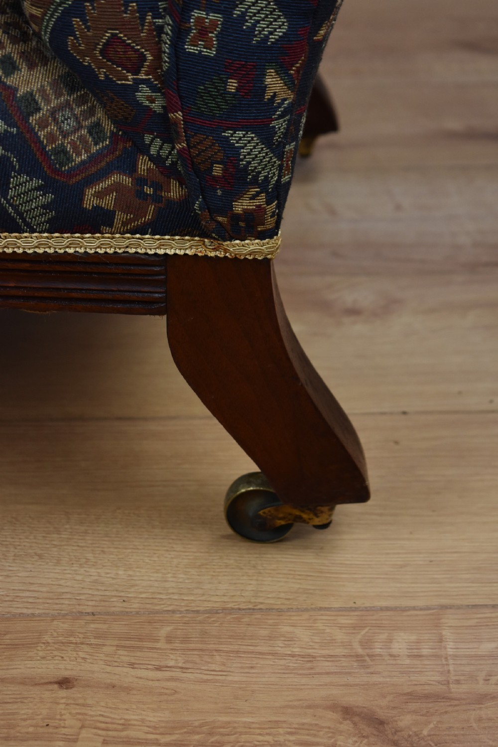 Edwardian Mahogany Howard Style Armchair View XI