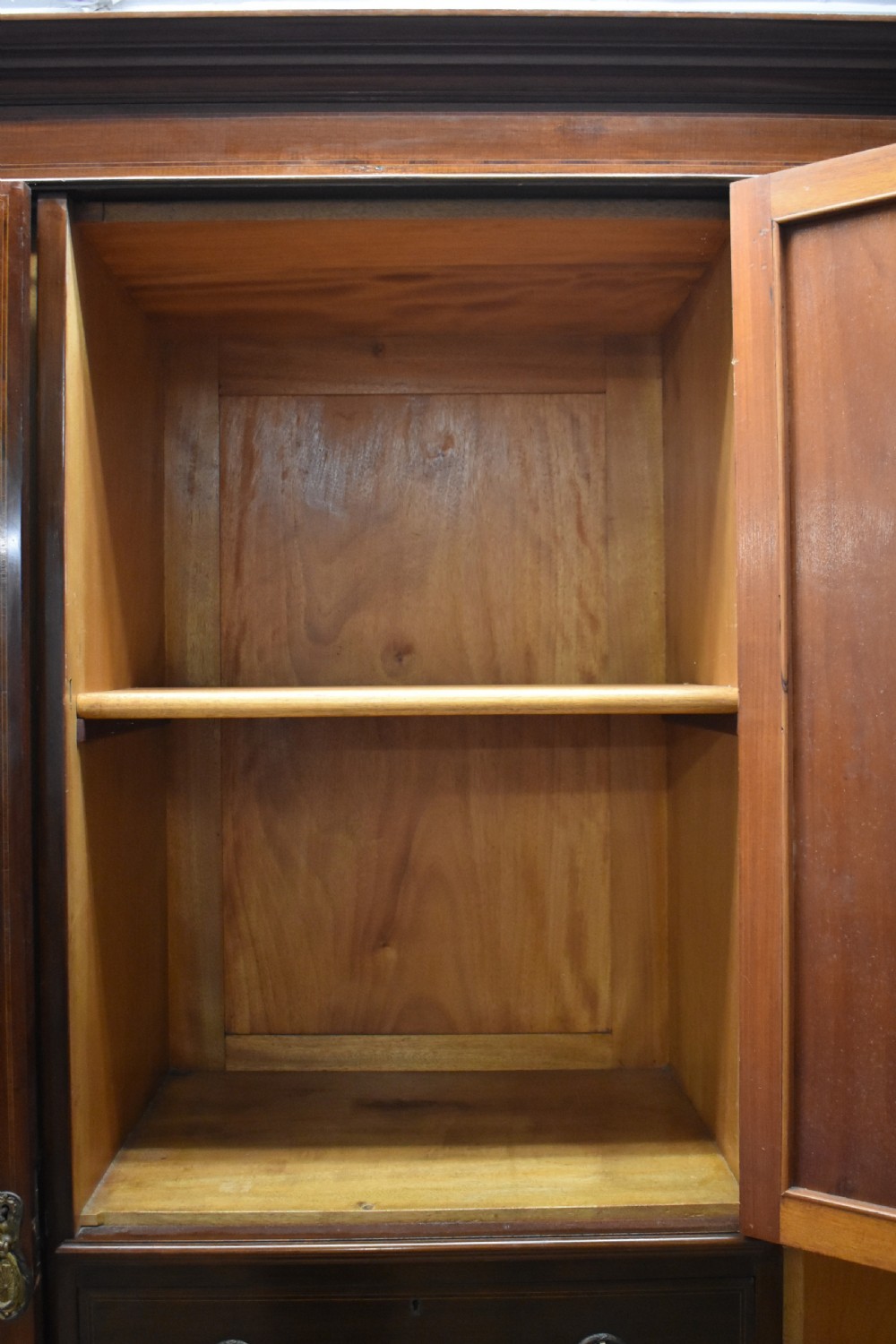Edwardian Mahogany Triple Wardrobe View VI