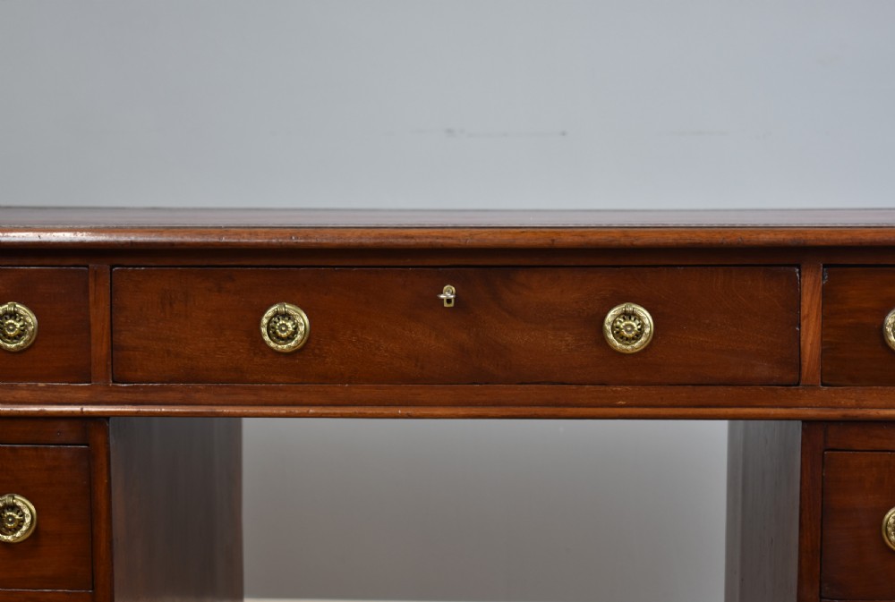 19th Century Victorian Mahogany Pedestal Desk  View V