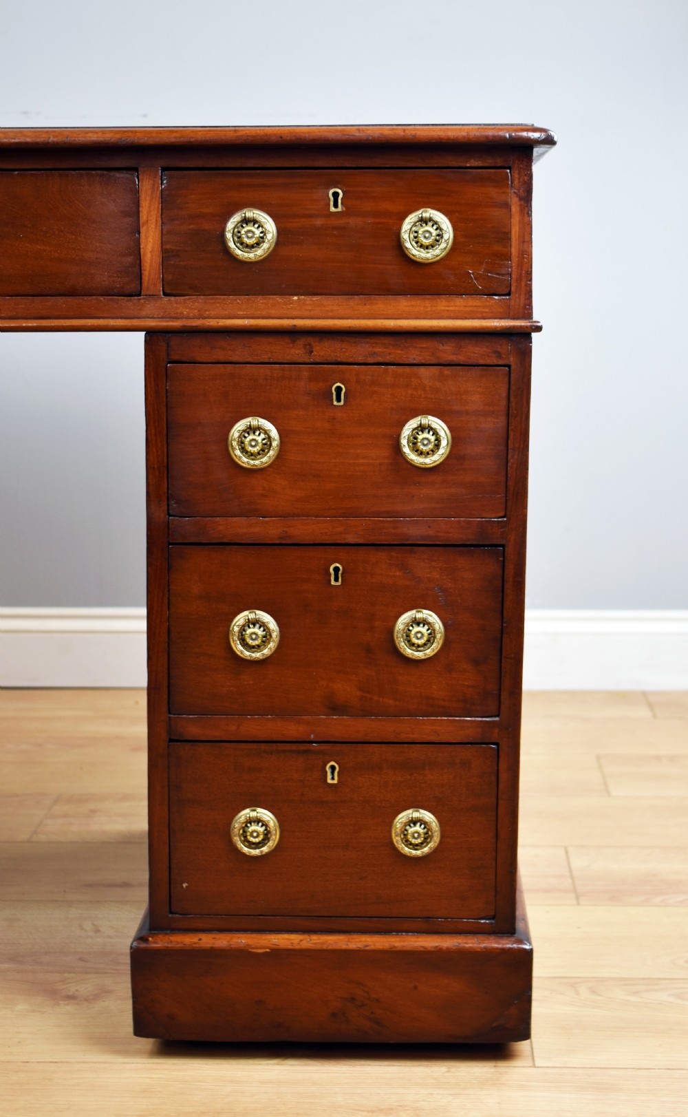 19th Century Victorian Mahogany Pedestal Desk  View VI