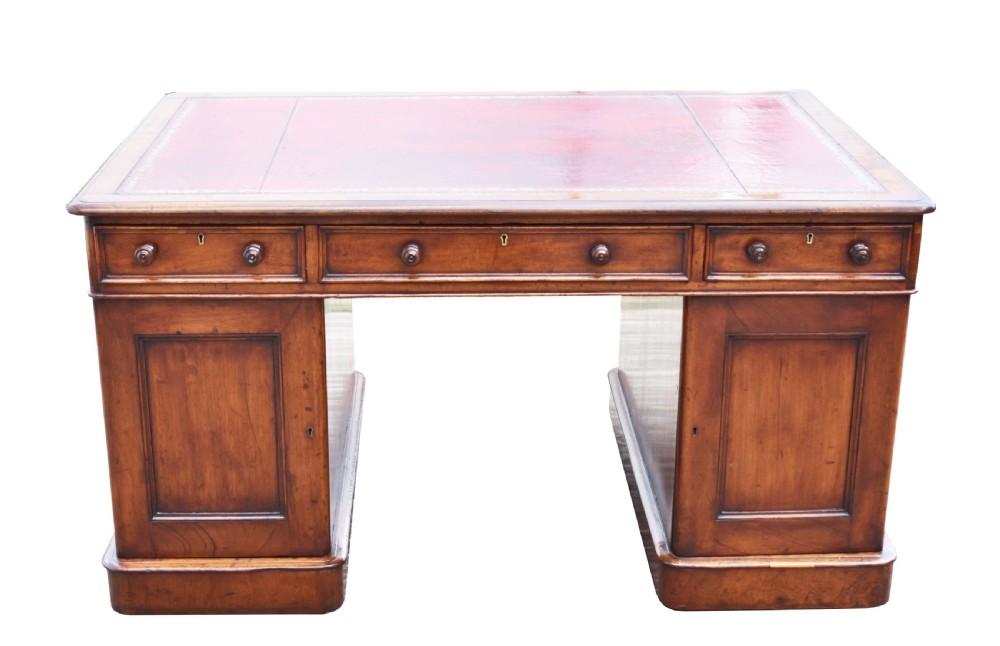 Victorian Mahogany Partners Desk  View II