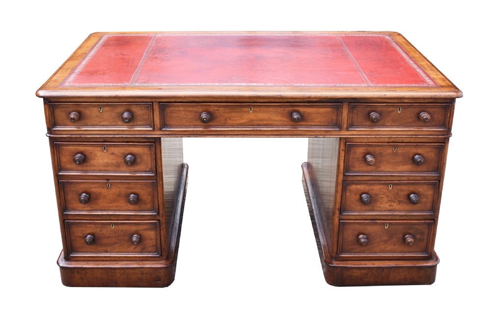 Victorian Mahogany Partners Desk  View V