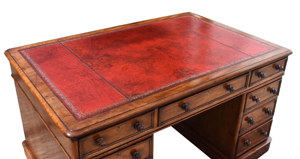 Victorian Mahogany Partners Desk  View XV