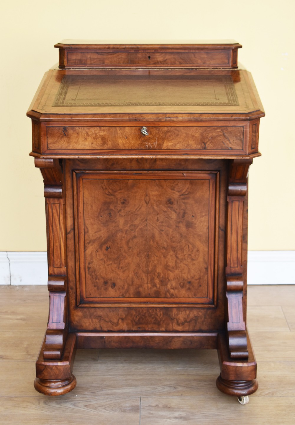 Victorian Burr Walnut Davenport View IV