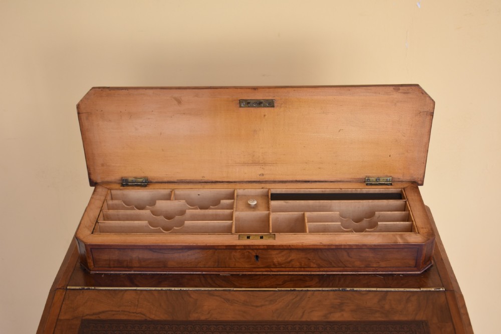 Victorian Burr Walnut Davenport View IX