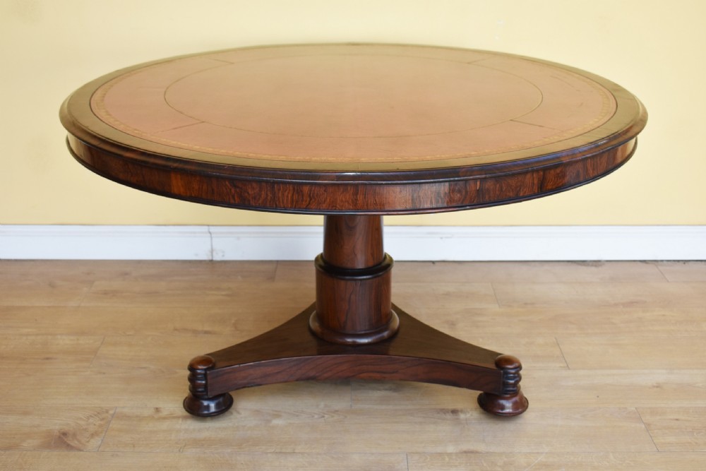 William IV Rosewood Circular Library Table View IV