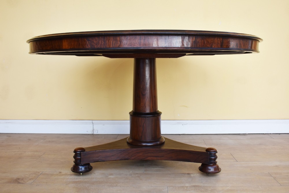 William IV Rosewood Circular Library Table View V