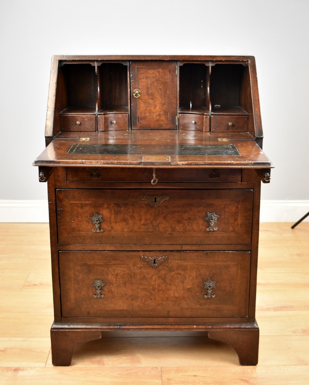 Small 19th Century Burr Walnut Bureau