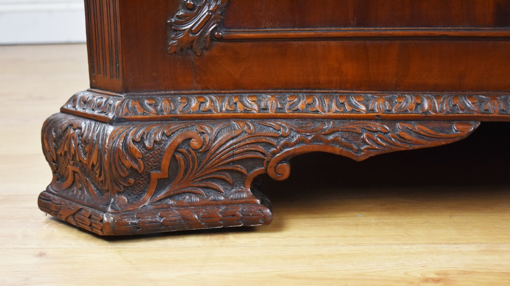 Victorian Chippendale Style Mahogany Serpentine Partners Desk by S&H Jewell View XIV