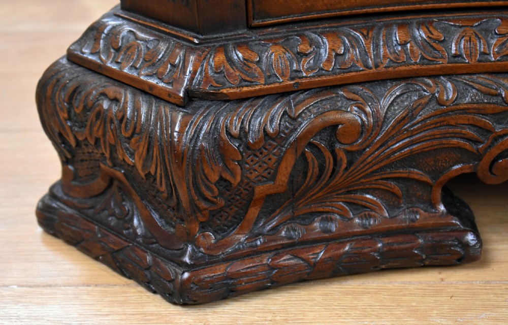 Victorian Chippendale Style Mahogany Serpentine Partners Desk by S&H Jewell View XVI