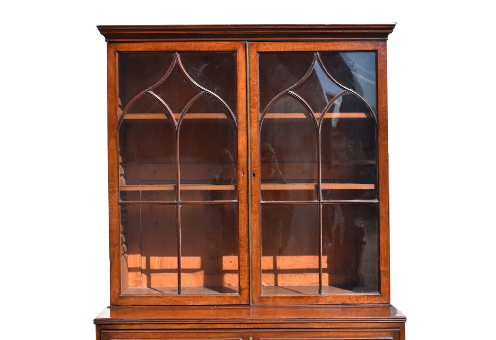 George III Mahogany Secretaire Bookcase View II