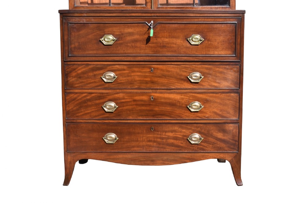 George III Mahogany Secretaire Bookcase View III