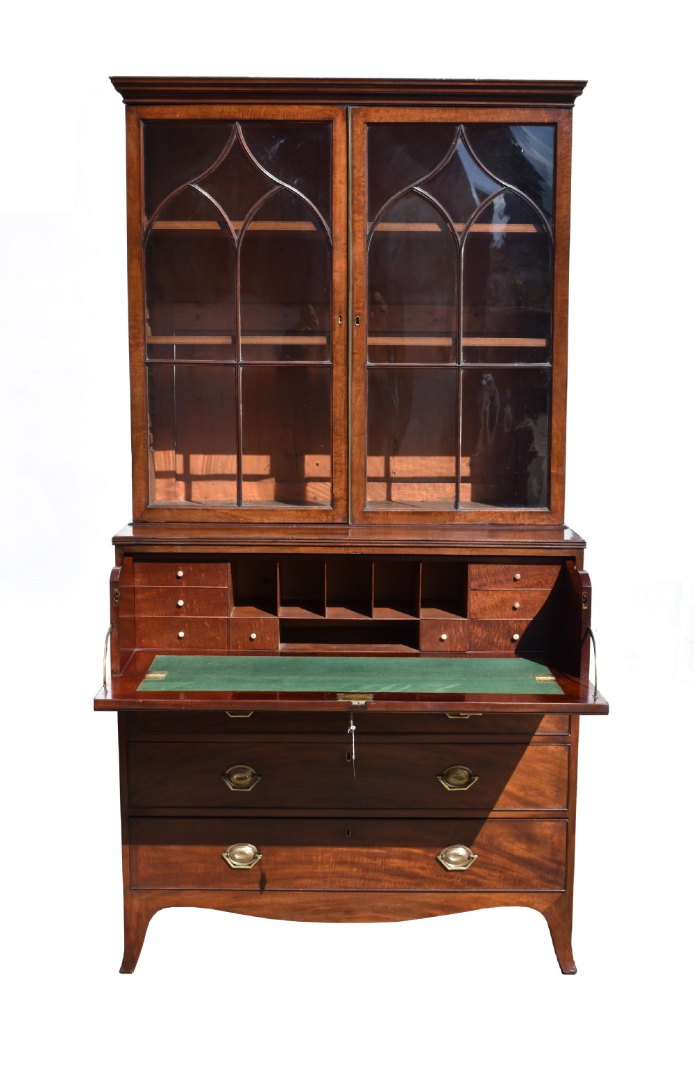 George III Mahogany Secretaire Bookcase View VI