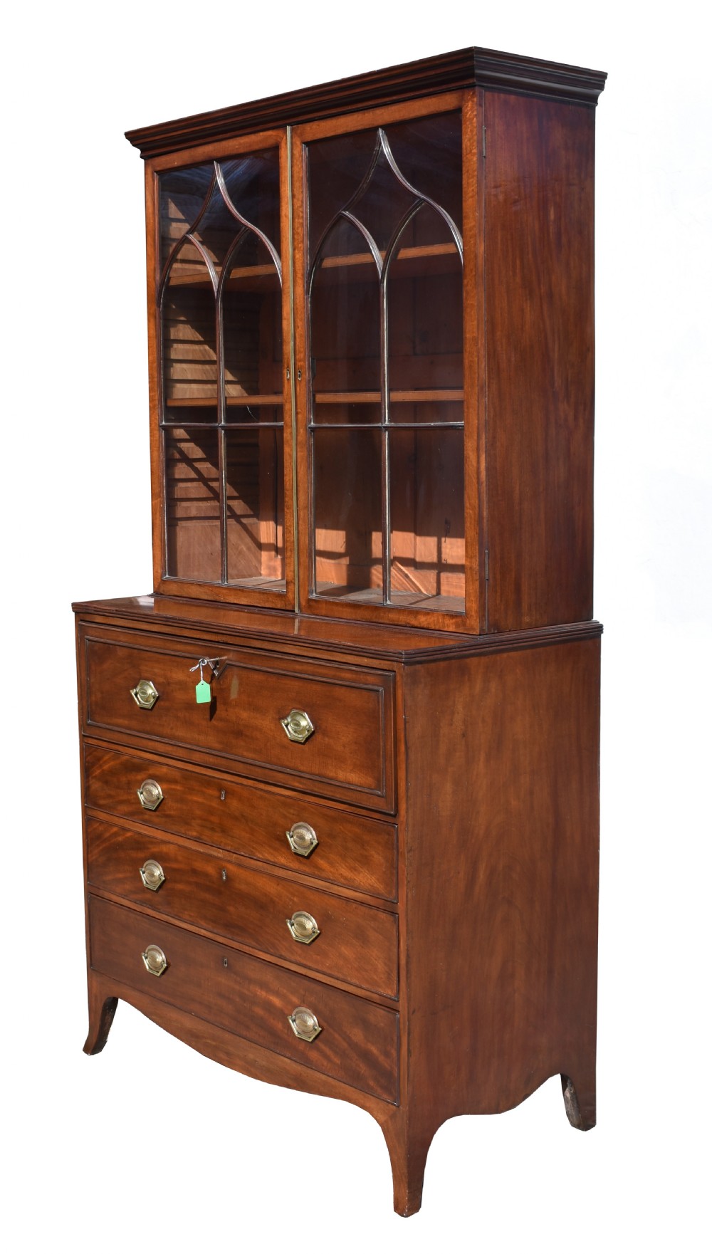 George III Mahogany Secretaire Bookcase View VIII