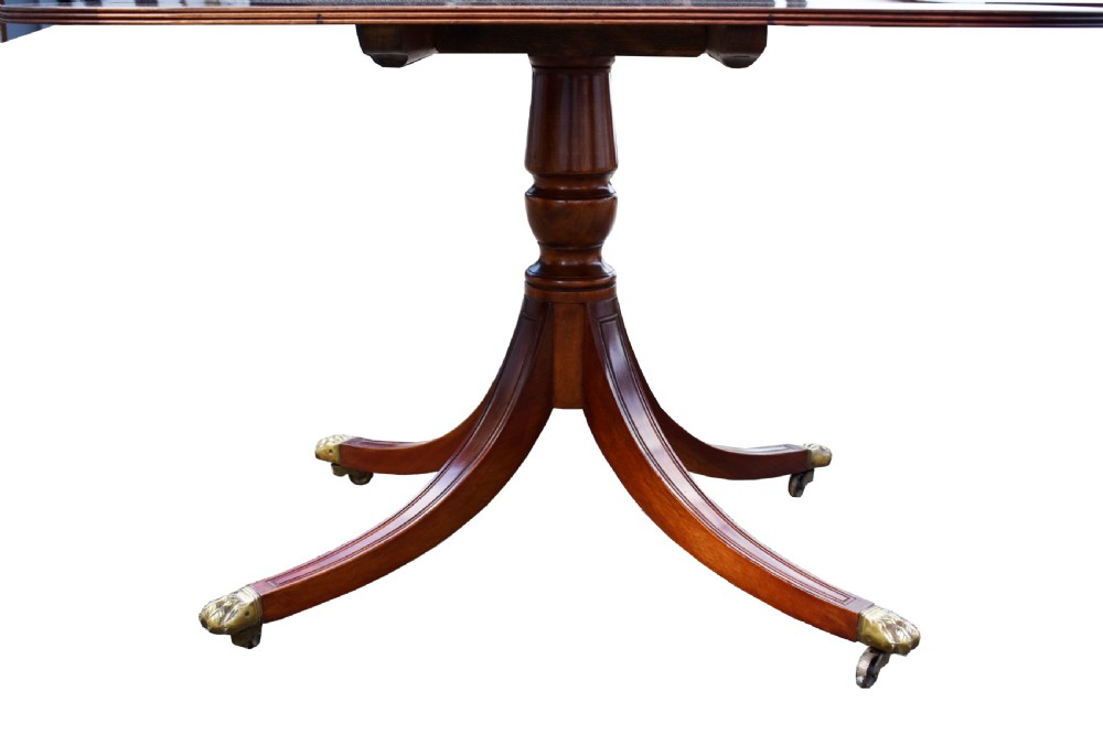 Regency Style Mahogany Four Pedestal Dining Table View IV