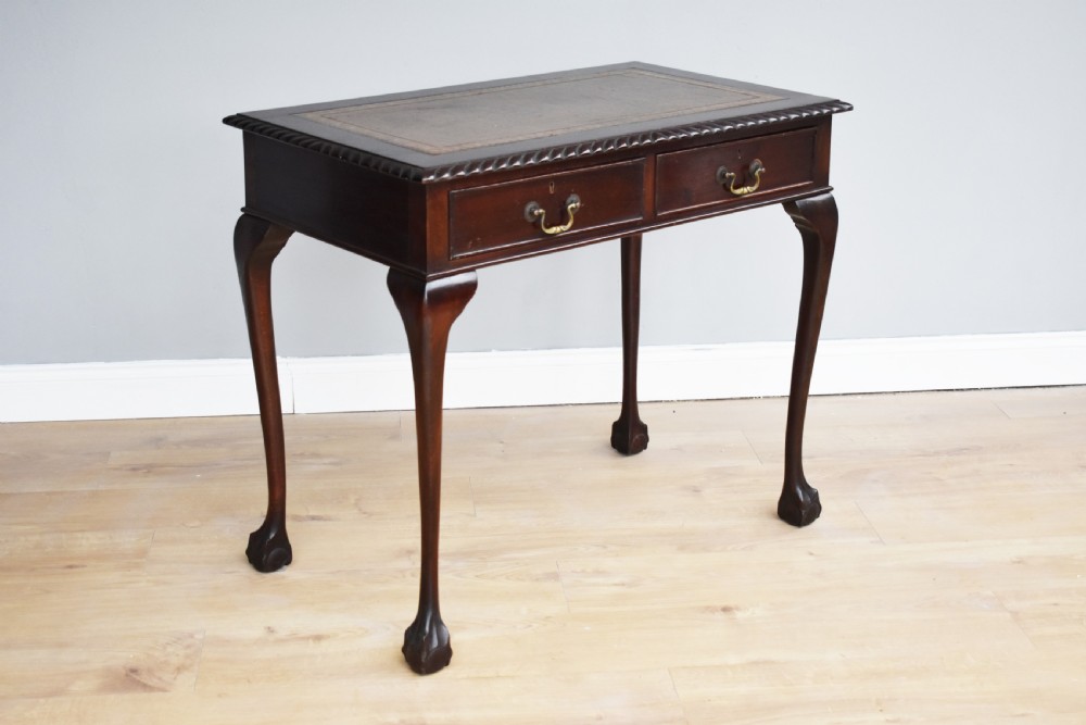 1920's Mahogany Chippendale Style Writing Table