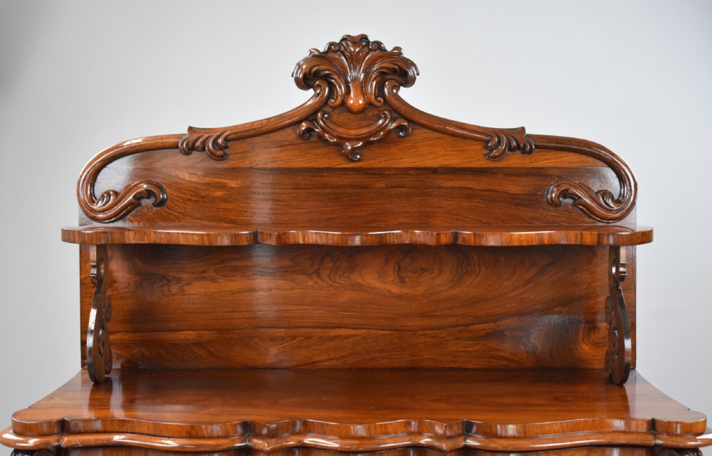 Victorian Rosewood Serpentine Chiffonier View III