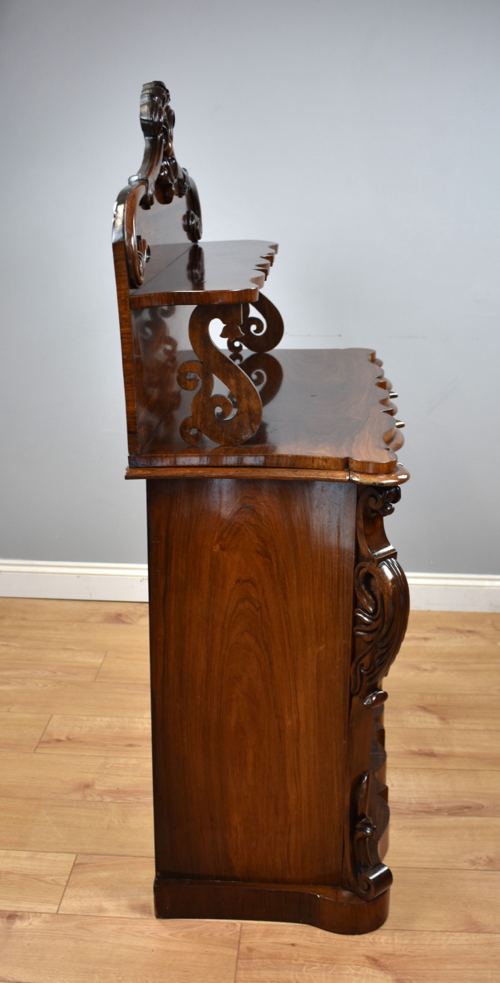 Victorian Rosewood Serpentine Chiffonier View X