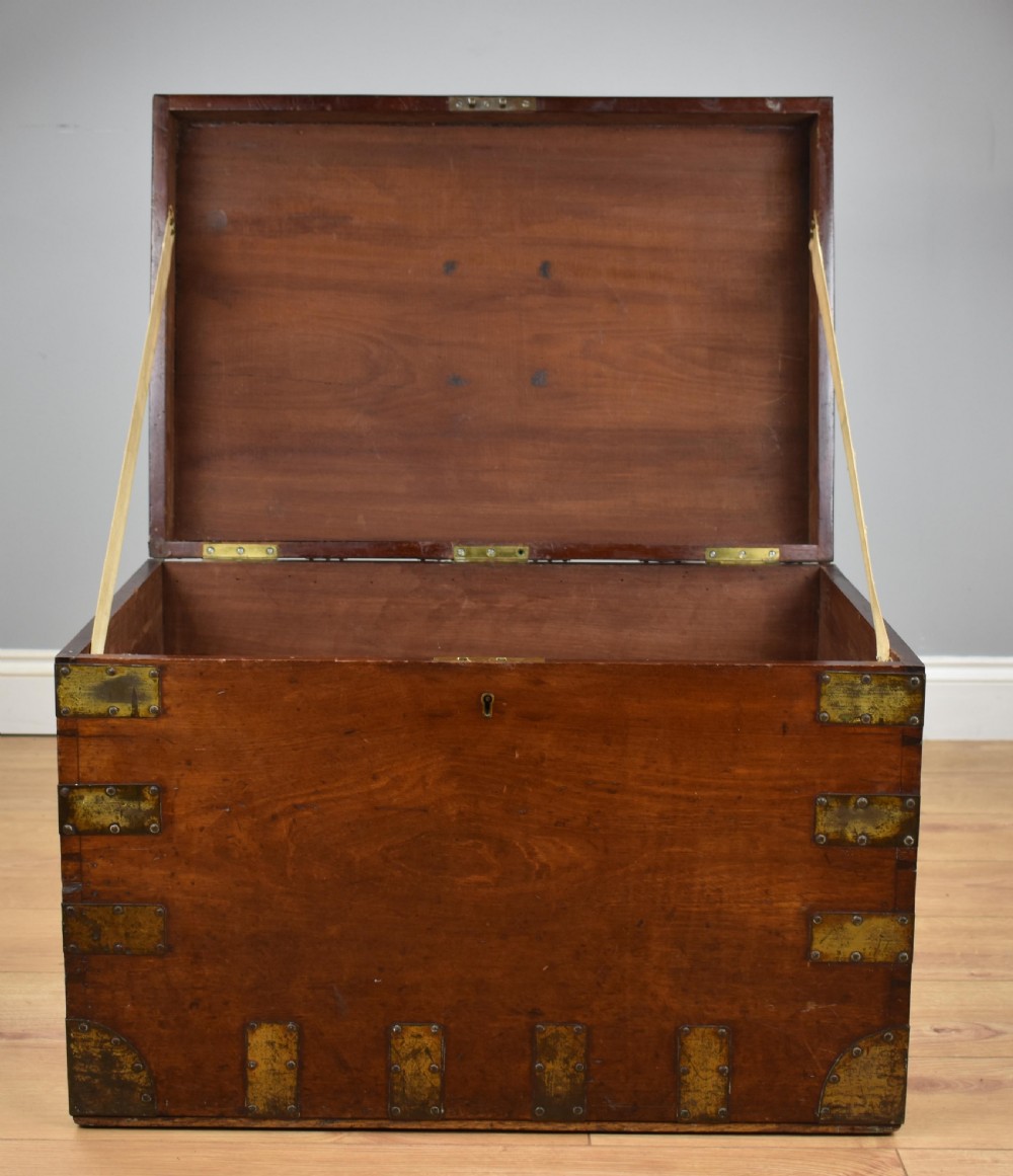 19th century brass bound sea chest View II