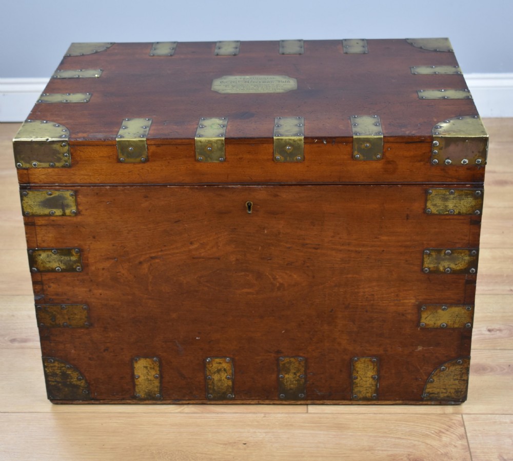 19th century brass bound sea chest View IV