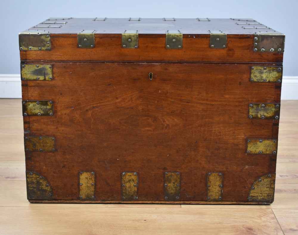 19th century brass bound sea chest View V