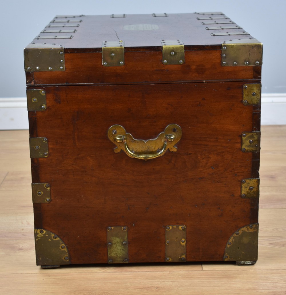 19th century brass bound sea chest View VI
