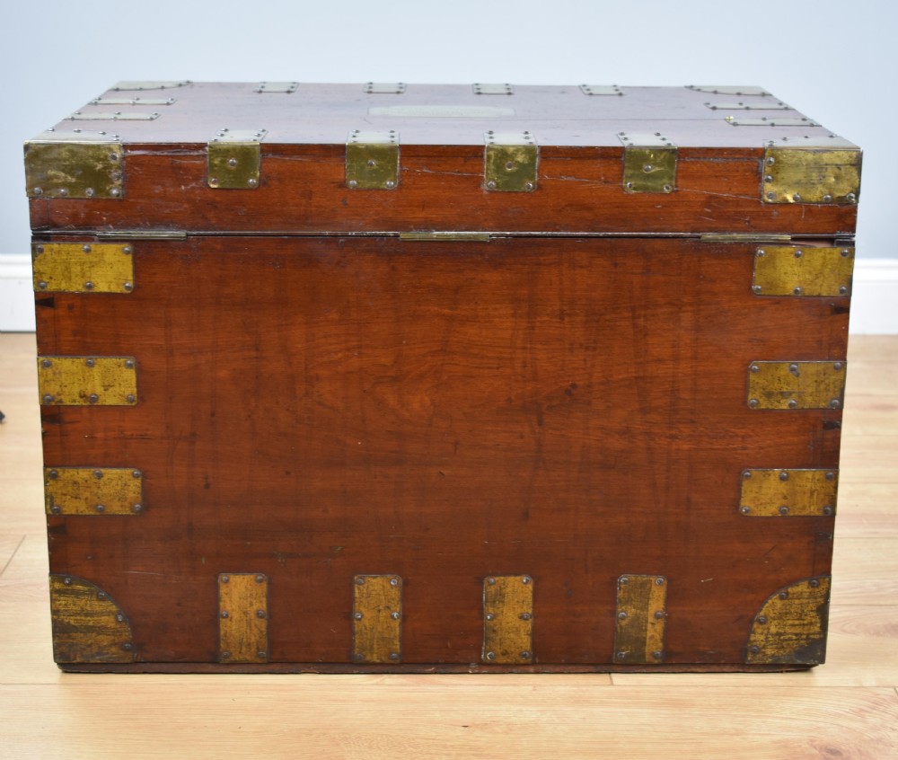 19th century brass bound sea chest View IX