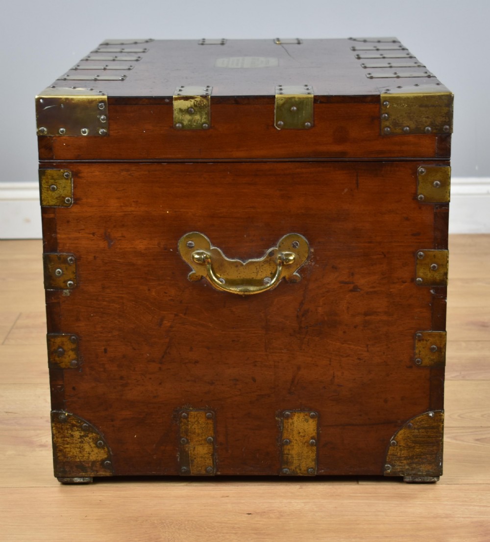 19th century brass bound sea chest View X
