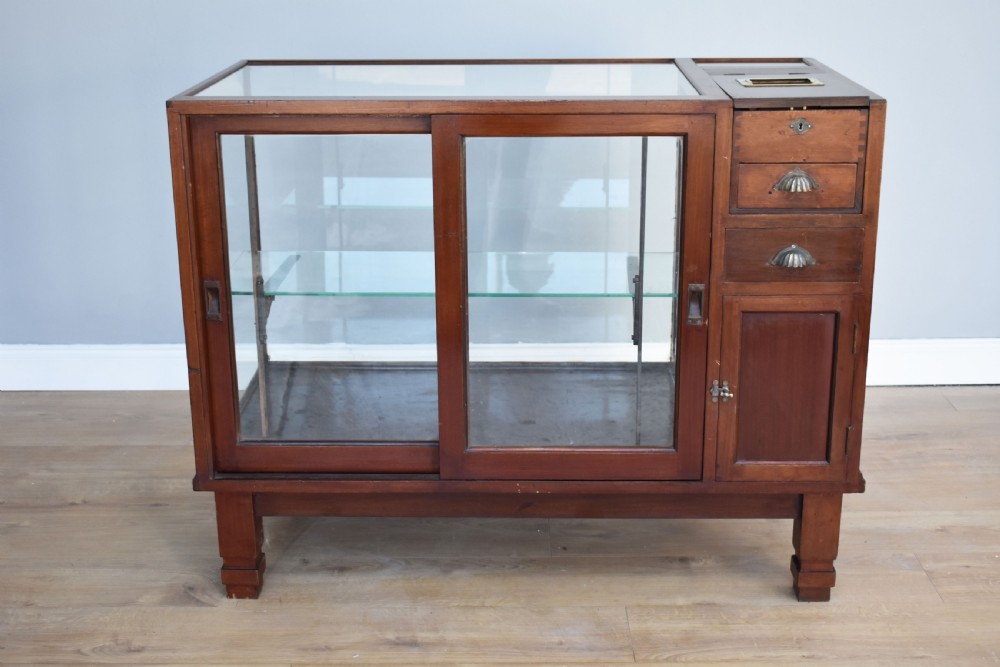 Victorian Mahogany Shop Display Cabinet