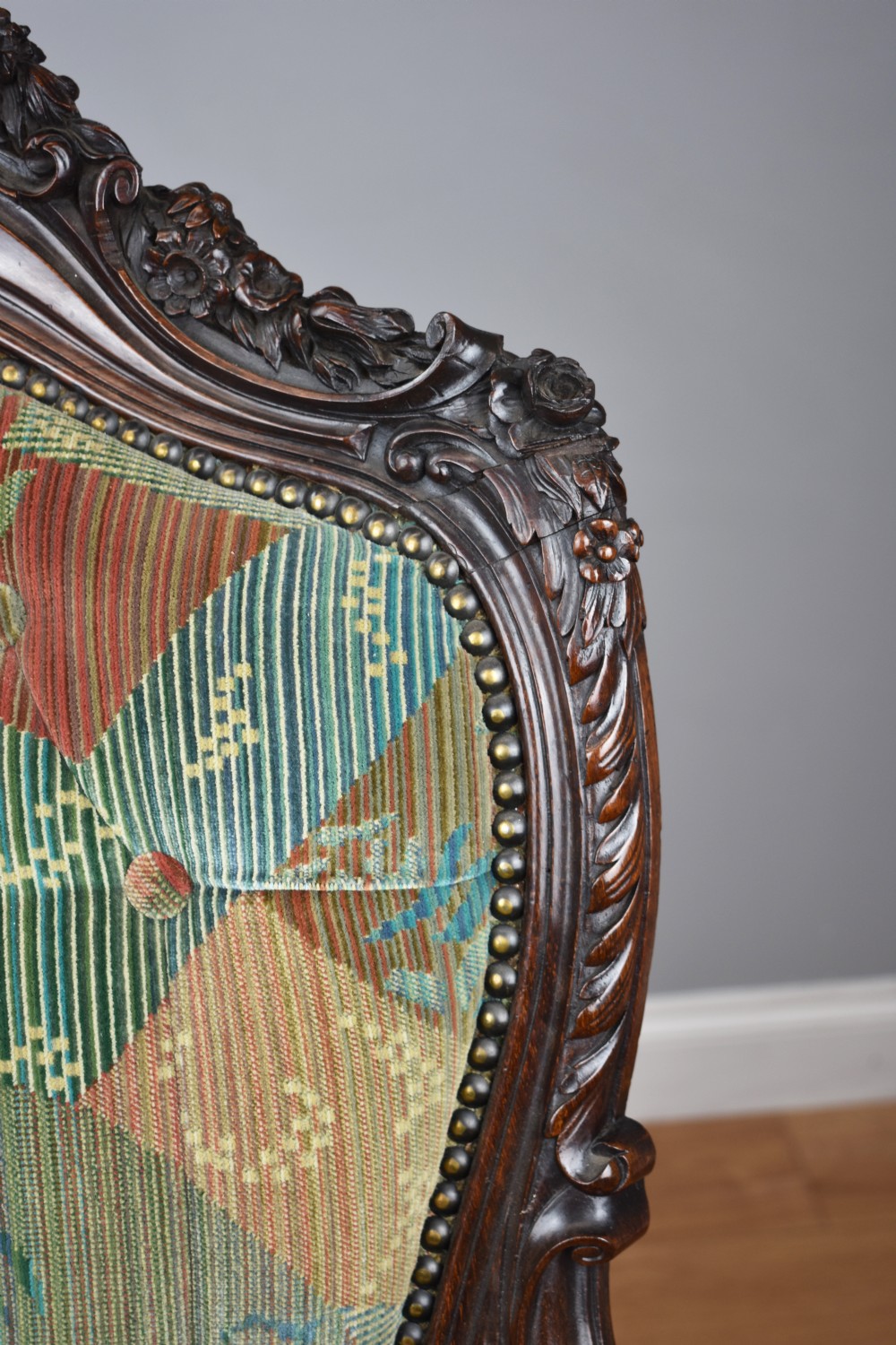 Victorian Carved Rosewood Armchair View VII