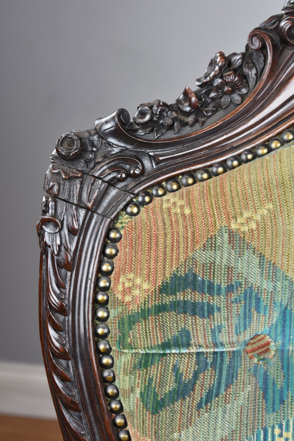 Victorian Carved Rosewood Armchair View X