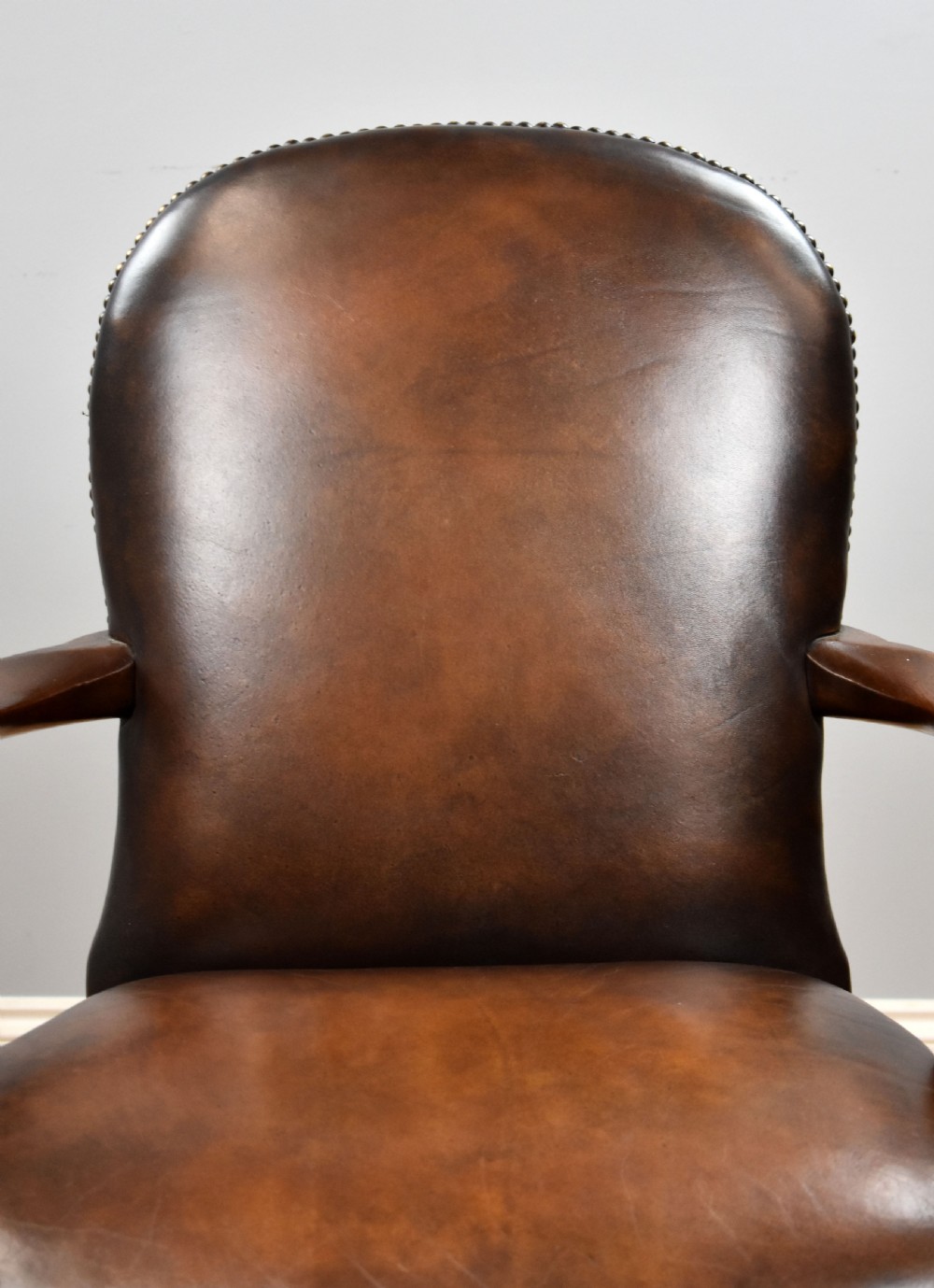 Georgian Style Hand Dyed Leather Armchair View II