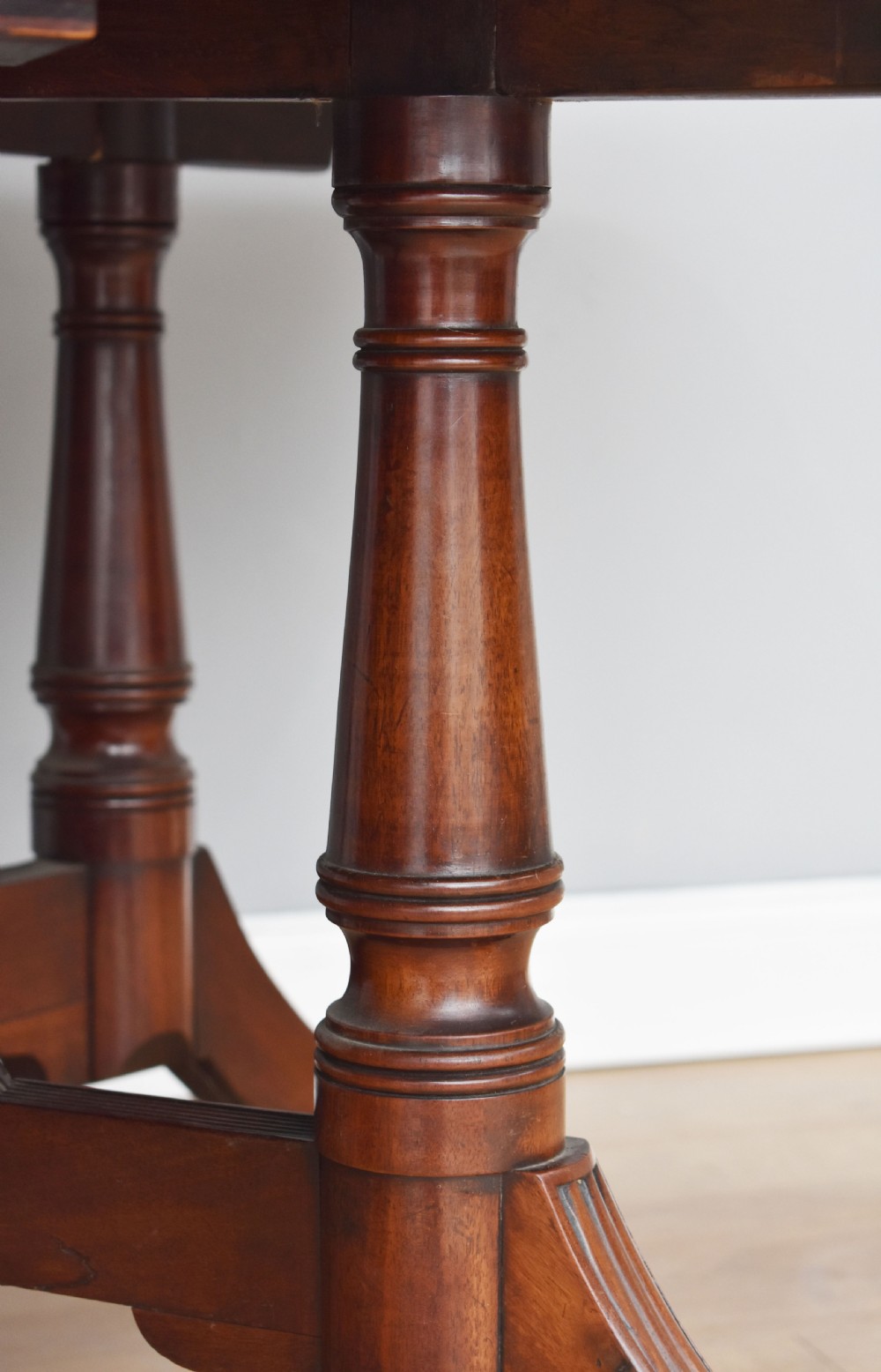 Regency Mahogany Drop Leaf Dining Table View IV