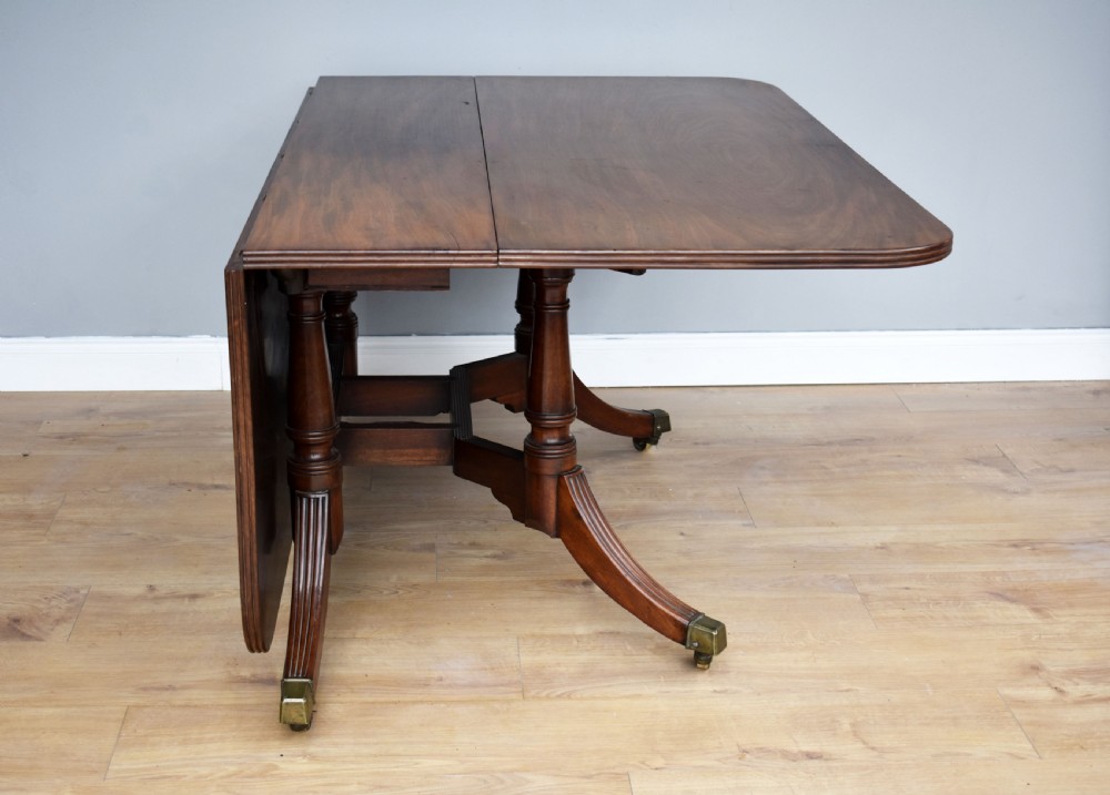 Regency Mahogany Drop Leaf Dining Table View VI