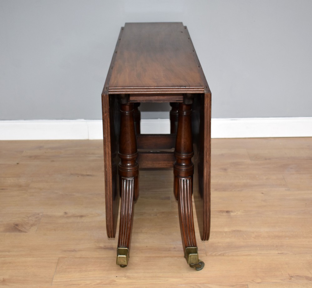 Regency Mahogany Drop Leaf Dining Table View VII