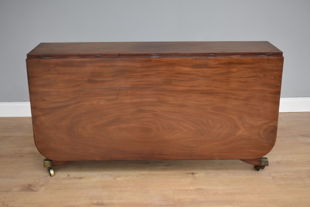 Regency Mahogany Drop Leaf Dining Table View VIII