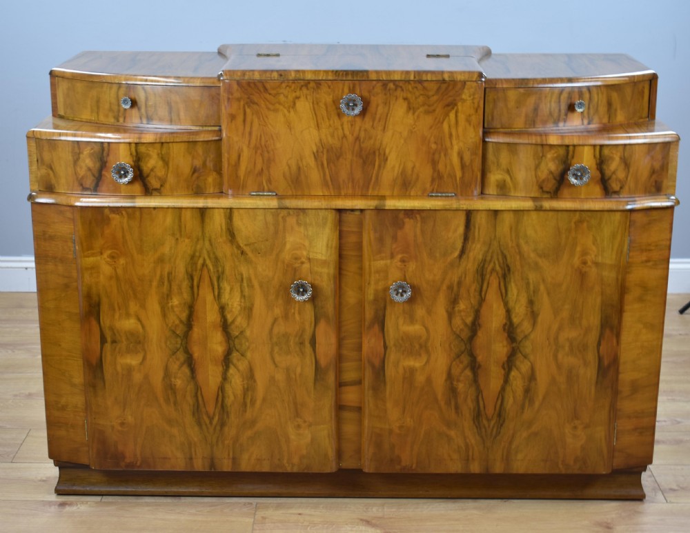 Art Deco Walnut cocktail cabinet View II