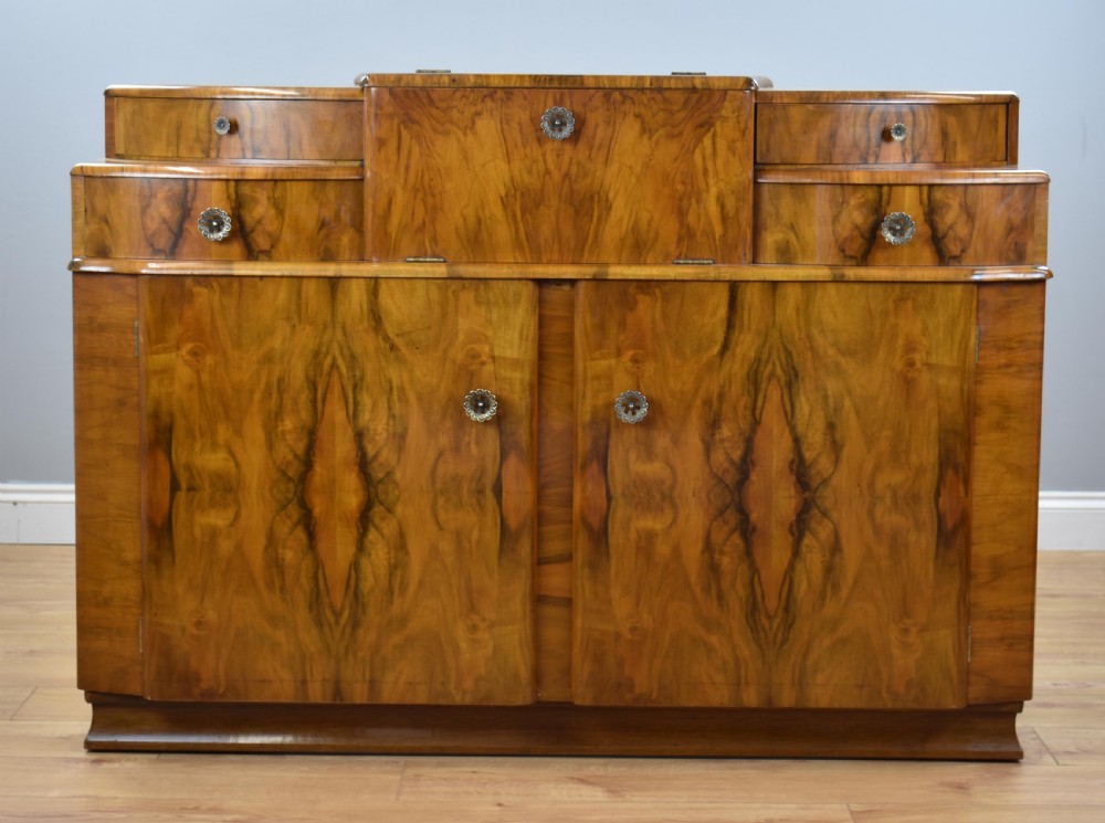 Art Deco Walnut cocktail cabinet View III