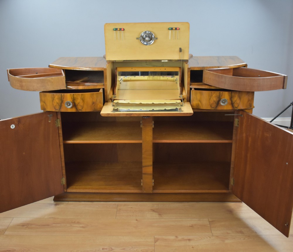 Art Deco Walnut cocktail cabinet View X