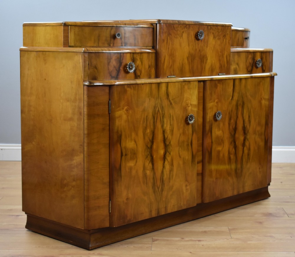 Art Deco Walnut cocktail cabinet View XIII