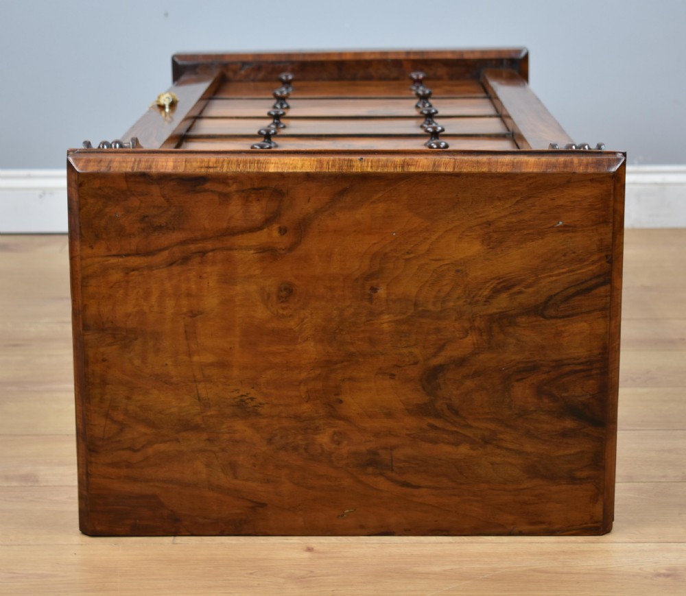 Victorian Walnut Secretaire Wellington Chest View IX