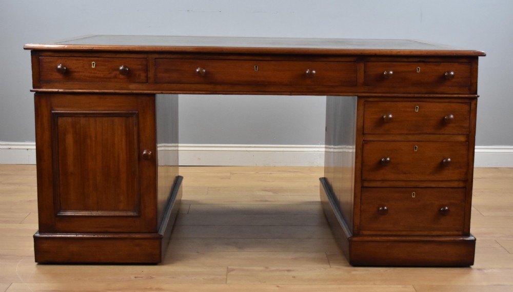 Victorian Mahogany Partners Desk View II