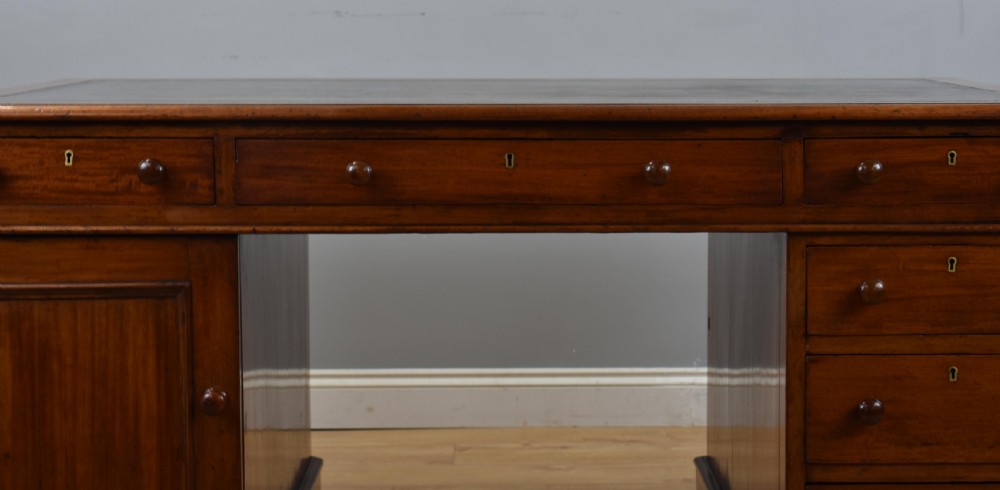 Victorian Mahogany Partners Desk View III